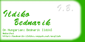 ildiko bednarik business card