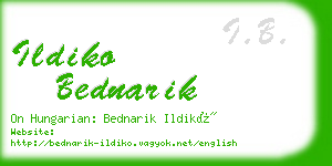 ildiko bednarik business card